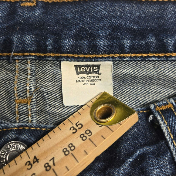 Levi's 501 XX Men's Button Fly 40x30 Blue Jeans Red Tag Mexico Distressed VTG - Picture 4 of 14